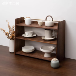 【ヒノキ無垢材】3段カフェシェルフ12cmタイプ アンティークキッチンラック 1_7e7ca40fd51b9a31f561ebc67db0