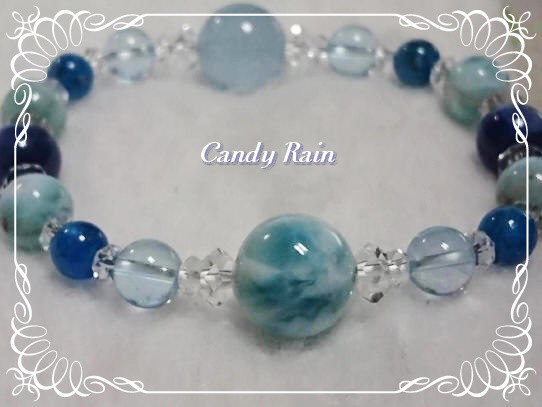 *** Freedom Of Mind ***(推し色ブレスレット・シリーズ Blue )<癒し・浄化・創造>