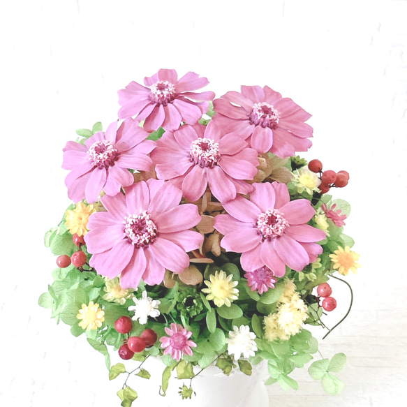 母の日早割2024 ピンクの花の贈り物　プリザーブドフラワー　母の日フラワー　母の日花 3枚目の画像