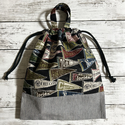 再入荷！】ポケット付きお箸袋 お箸箱入れ 花柄 モノトーン 給食袋