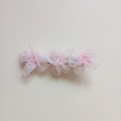 リボンフラワーのふっくら桜 ヘアクリップ 1枚目の画像