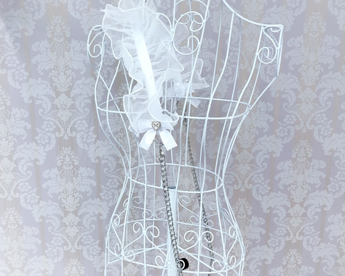 フリル スマホショルダー ストラップ 白 その他アクセサリー marumin