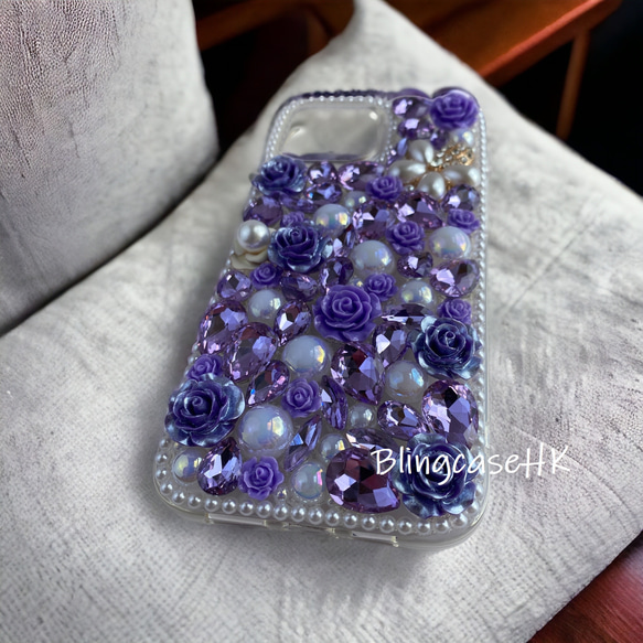 送料無料 ブリング ラインストーン ダイヤモンド iPhone 全機種対応 Samsung ケース クリア スマホケース 6枚目の画像