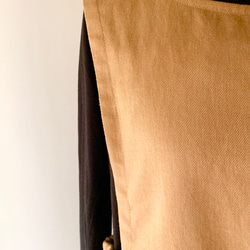 サイドギャザーのジャンパースカート　ハーフリネン　キャメル 13枚目の画像