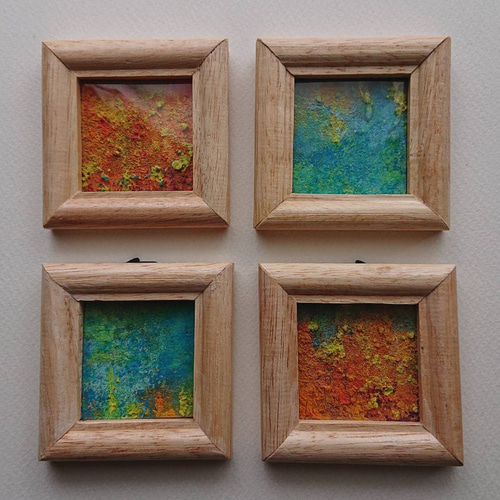 銀杏 いちょう インテリア 抽象画 テクスチャーアート ポップアート