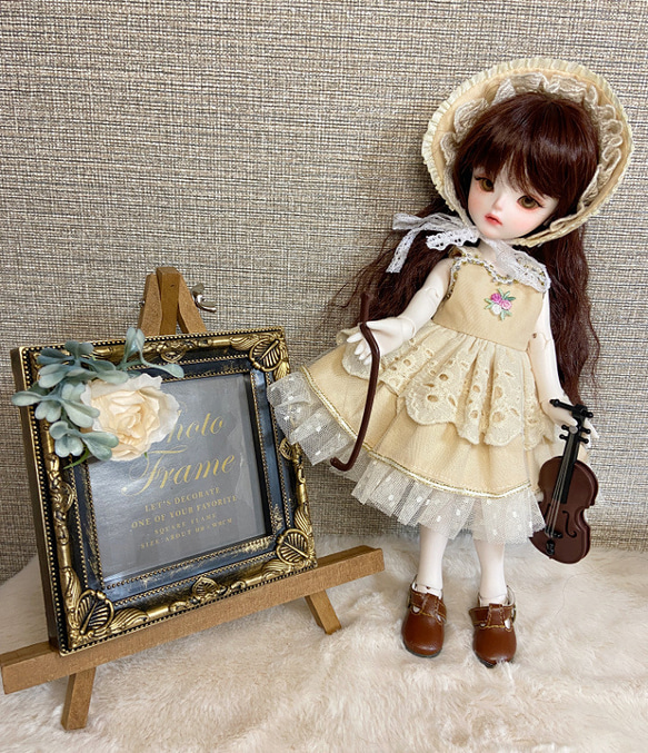 JANAYA ハンドメイド 幼SD 服 カーキ色森ガールワンピース 3点
