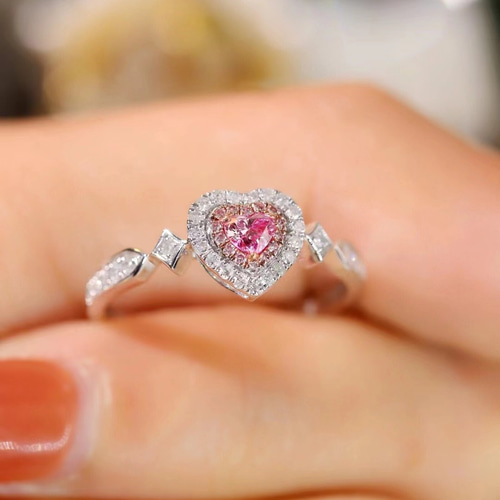 エンジェルハート ピンクダイヤモンド 18K リング 指輪・リング