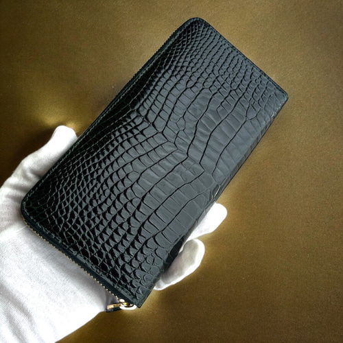 限定】最高級ヘンローン社製長財布/クロコダイル/シャイニング