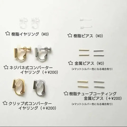 数量限定◆パール　ビジュー　樹脂イヤリング　樹脂ピアス　金属アレルギー対応　ノンホールピアス　小さめ　アクセサリー　ミニ 19枚目の画像