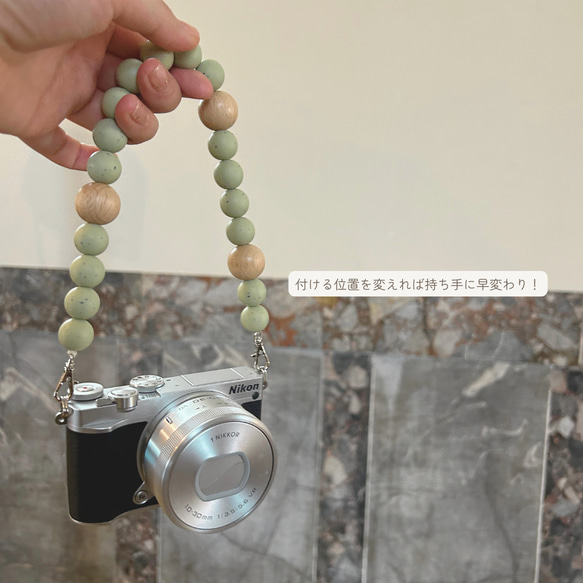 カメラストラップ　ハンドストラップ　ストラップ　カメラ　ウッドストラップ　ミラーレス　一眼レフ　アウトドア　女性　ウッド 9枚目の画像