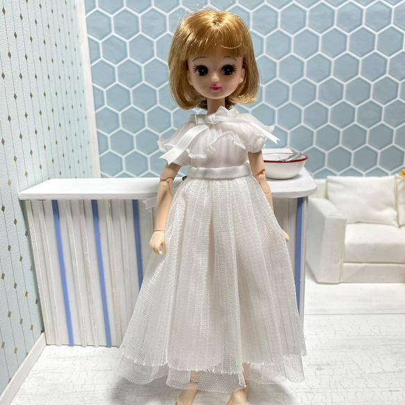 23 特別価格 夏柄ギャザーマキシスカート リカちゃん ブライス 【公式