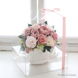 プリザーブドフラワー＜シャルロットM＞くすみピンク 【Creema限定】お祝い 5枚目の画像