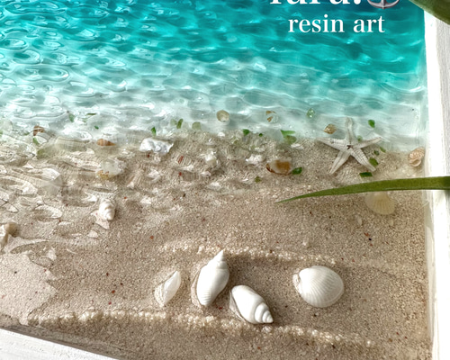 さざ波と砂紋のパネル さざ波 南国 ハワイ 沖縄 新築祝い 開店祝い