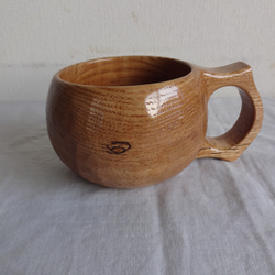 タモの一木彫りコーヒーカップ 10枚目の画像