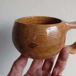 タモの一木彫りコーヒーカップ 8枚目の画像