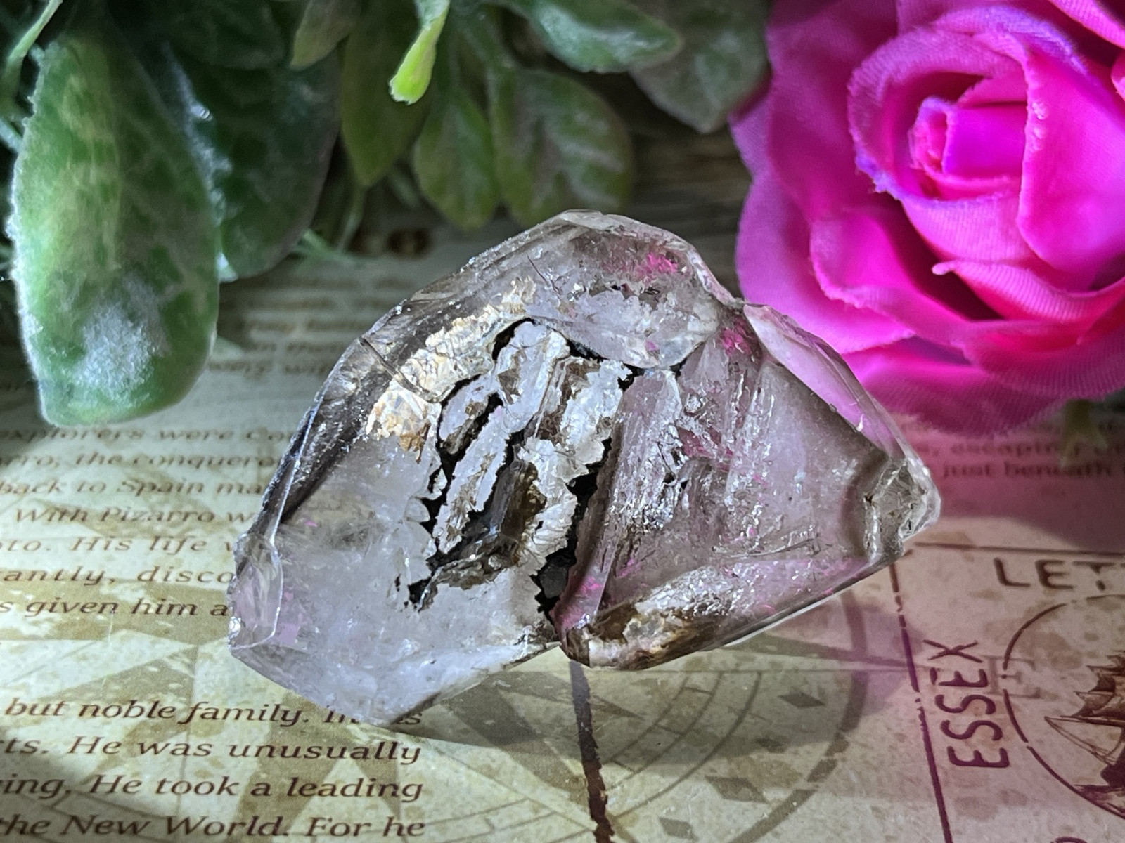 天使のギフト❦͙ ローズクォーツ スモーキー エレスチャル 骸骨