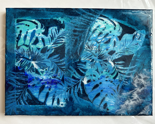 モンステラの中の海(受注生産原画) 絵画 Bluerising 通販 17490275