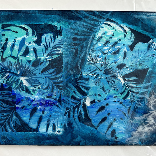モンステラの中の海(受注生産原画) 絵画 Bluerising 通販 17490275