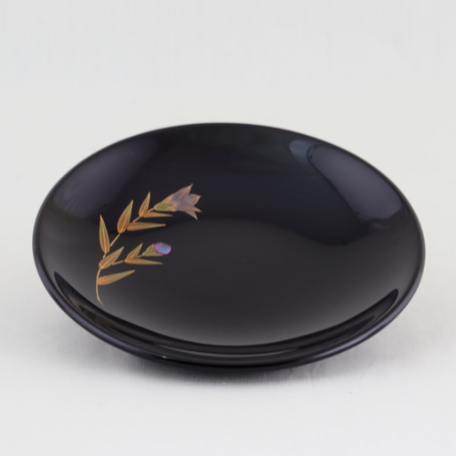 伝統工芸 輪島塗 ペア珈琲カップ 竜胆蒔絵 スプー付 【1102】 ティー