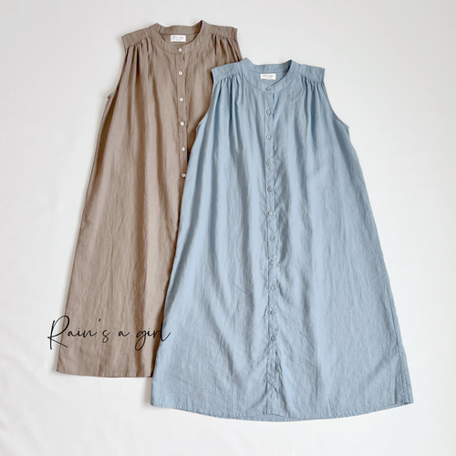 希少✨ロロピアーナ リネン100% ノースリーブワンピース 40 希少✨ロロピアーナ リネン100% ノースリーブワンピース 40