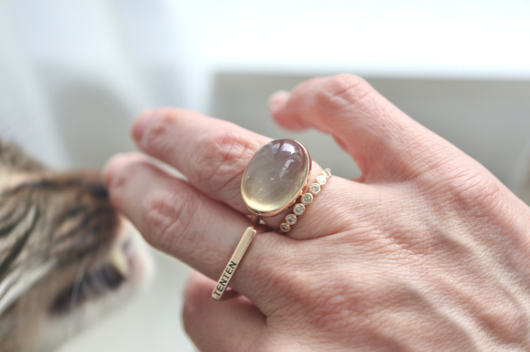 K10[月兎のgrey moonstone]ring 6枚目の画像