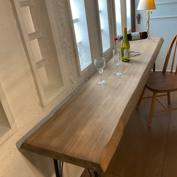 売りきれました。 w2010ヒノキ 一枚板 ヒノキ カウンターテーブル