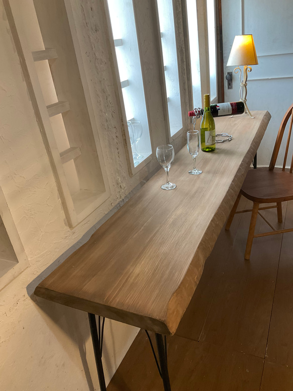 売りきれました。 w2010ヒノキ 一枚板 ヒノキ カウンターテーブル