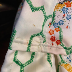着物 洗える 化繊  2way ガウン 羽織り ドレス ワンピース ハンドメイド リメイク 帯ベルトKD-28 8枚目の画像
