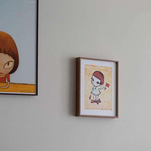 アートウォールペインティング | 奈良美智 | 旗を持った少女 絵画