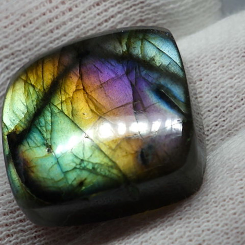 ☆レインボーラブラドライト☆38.4ct/26.6mm☆パープルピンク