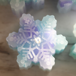 モザイクキャンドル　プチギフト　雪結晶 3枚目の画像