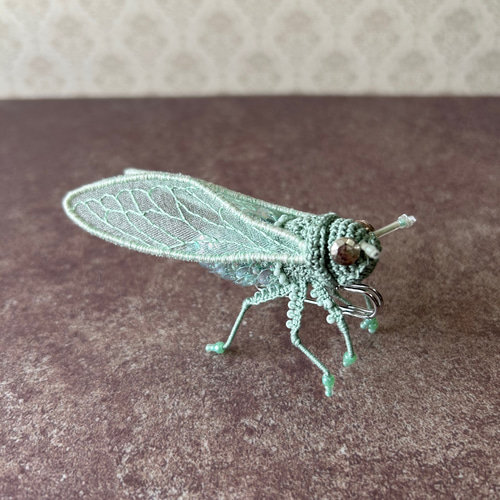 帝王蝉 翡翠色 brooch ブローチ co-mari. 通販 17491385｜Creema