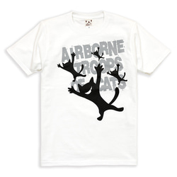 SCOPYネコTシャツ「AIRBORNE TROOPS」 ホワイト 1枚目の画像
