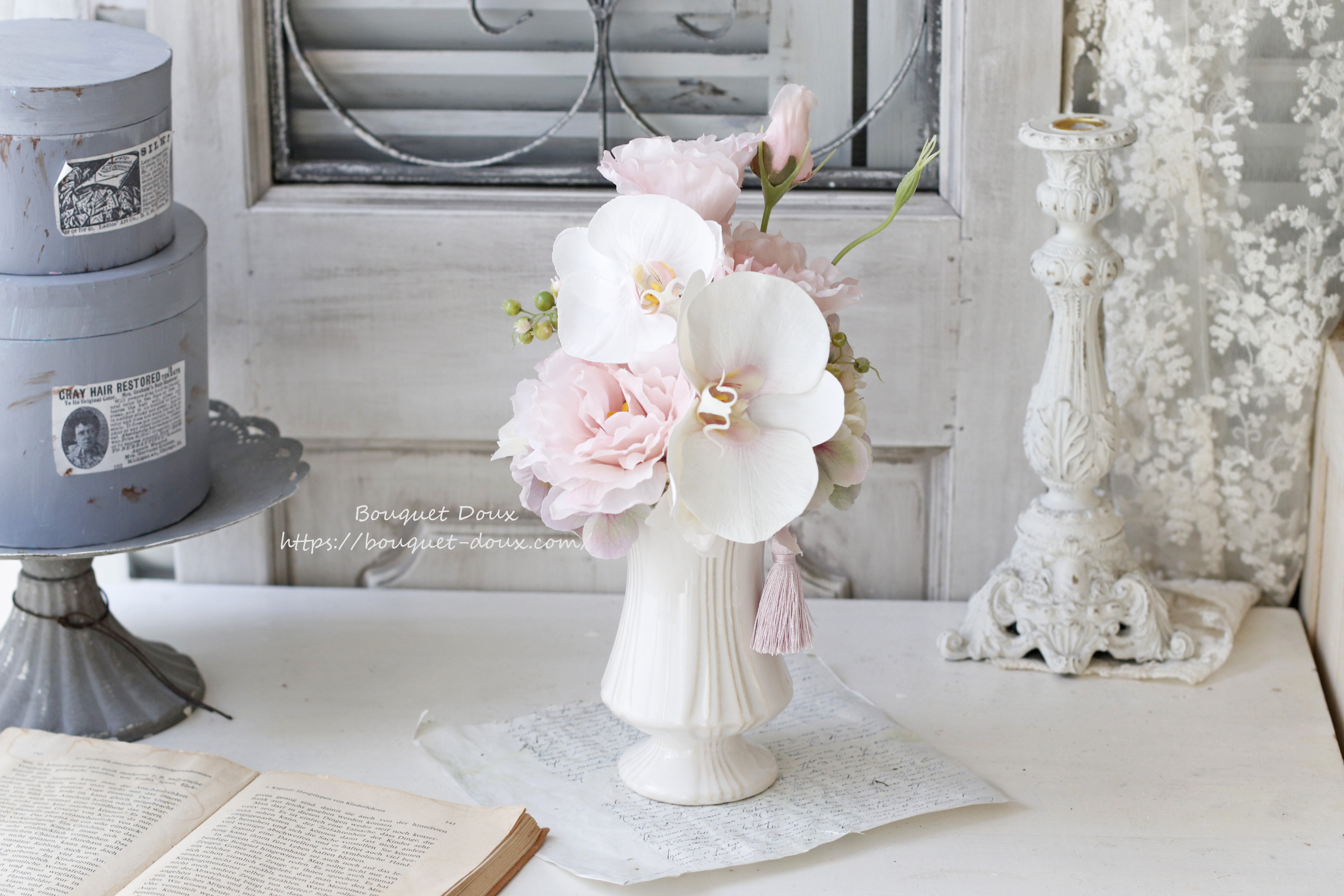 【仏花74】お供え花　御供　フラワーアレンジメント　造花　仏壇花　お悔み花　アートフラワー　初盆　お盆　喪中