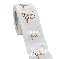 送料無料☆ サンキューシール 100枚　pinkgold 3枚目の画像