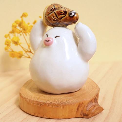 陶器]タケノコとったどー!!文鳥[置物] その他置物 chopiandchoco 通販