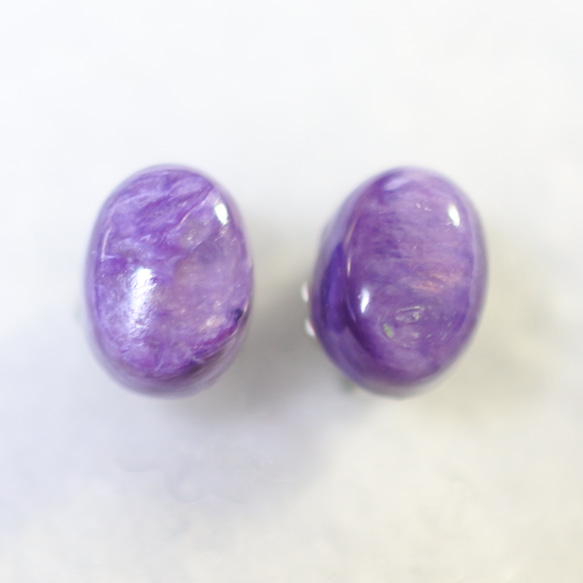 （1 件）紫銅榴石耳環（8 x 6 毫米，鈦柱） 第1張的照片