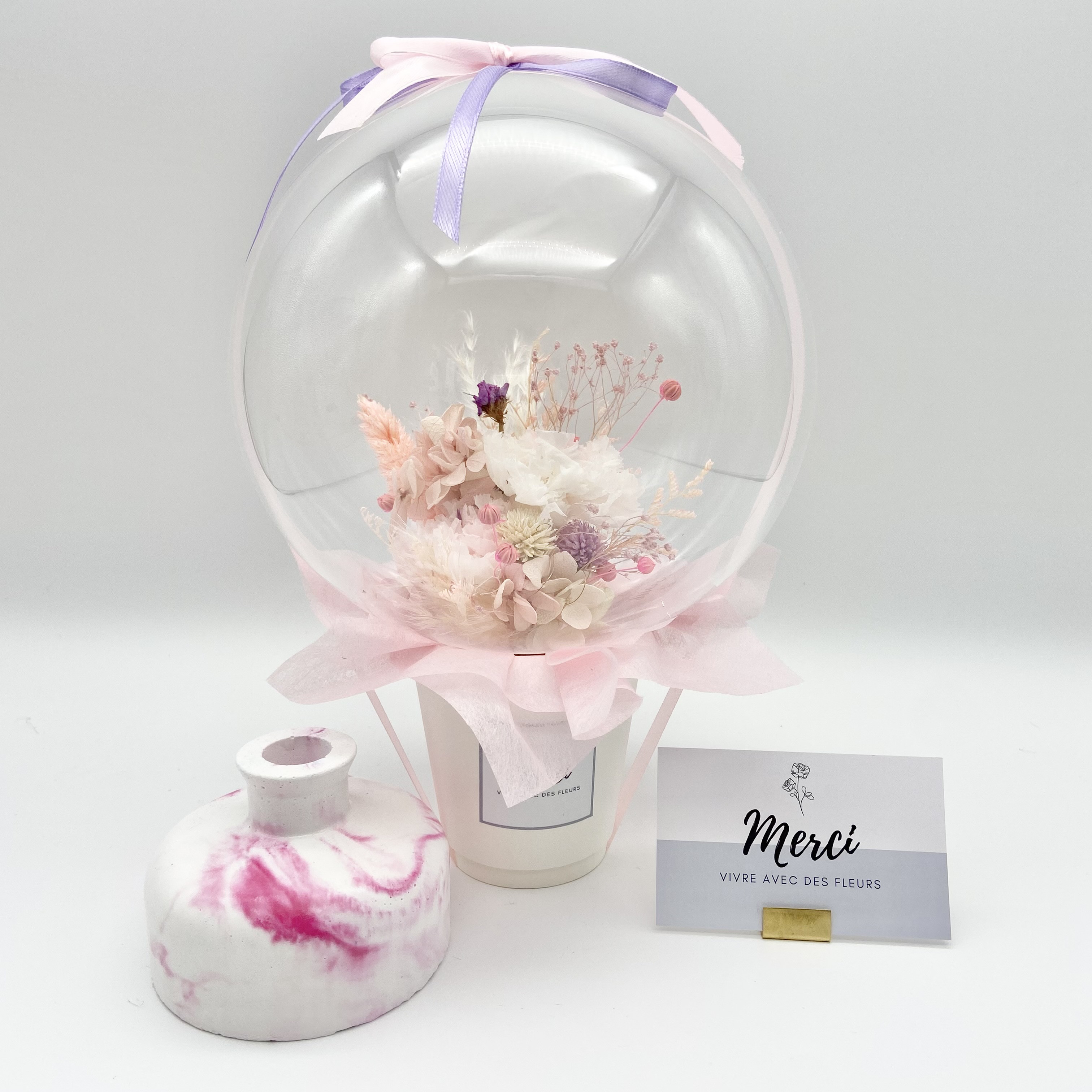 花器SET プリザーブドフラワー　カーネーション♡フラワーバルーンカップ　バルーンギフト　母の日ギフトセット