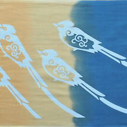 ToriTori大阪堺製注染手ぬぐい　サンコウチョウ　サイズ約90×35ｃｍ　綿100％　大阪堺製 2枚目の画像