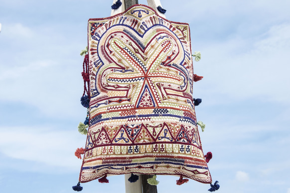 手工刺繡側背包 民族風包 波西米亞肩背包 boro刺繡包-旅行風景 聖誕節交換禮物 生日禮物 母親節禮物 情人節禮物 第1張的照片