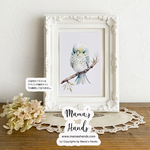 ナマケモノ 小鳥 うさぎ 水彩画 イラスト アート 3枚 動物 アニマル