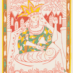 【NO.550】女神と赤ちゃんイラストアートポスター☆歴史個性的メルヘンお洒落絵本可愛いA3A2A1B5B4B3B2B1 2枚目の画像