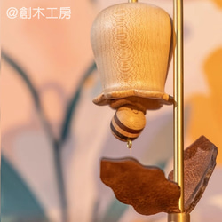 ディフューザー アロマディッシュ 木の香り 木製雑貨 スズラン 花 ミツバチ インテリア 置き物 引越し ギフト 5枚目の画像