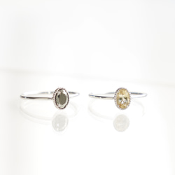 【2本SET】Scapolite RING ＆ Pyrite RING / SV925 ≪送料無料≫ 天然石 5枚目の画像