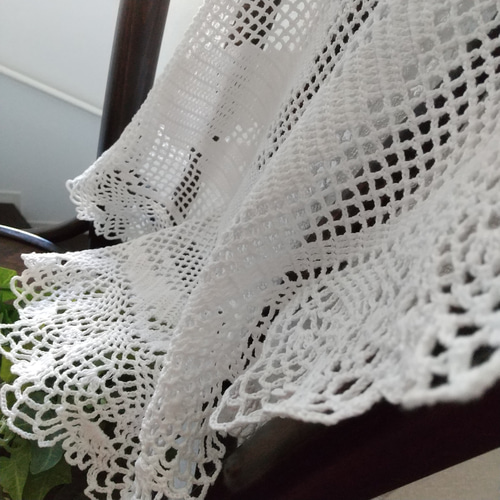 人魚のドイリー✻アンティーク✻テーブルセンター✻レース✻海