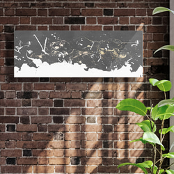 ワイドキャンバスパネル 横長【Japandi Dynamic01】北欧＋和　ニッチなどの壁掛けに 1枚目の画像