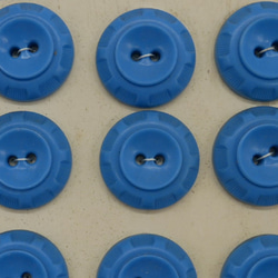 フランスプラスチックデザインボタン（ブルーL /Vo15） 3個セット 2枚目の画像
