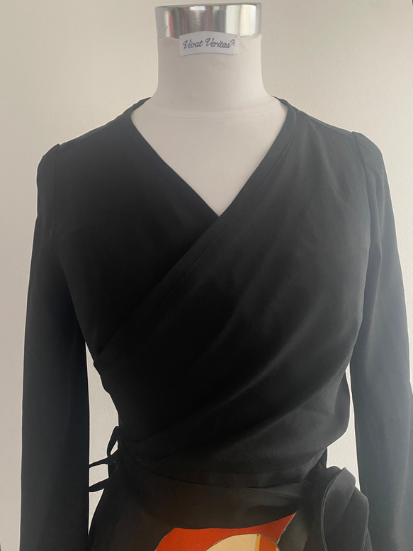 着物リメイク　フレア袖カシュクールブラウス Vivat Veritas 日本風 イベント