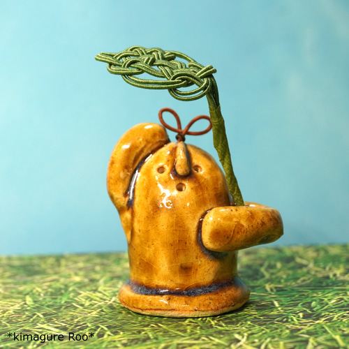 水引 一輪挿しシリーズ ハニワ 茶色 葉っぱ 歴史好き 一輪挿し・花瓶