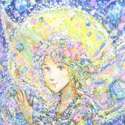 原画「花の妖精」イラストボード 横21×縦30㎝ パワーアート 5枚目の画像
